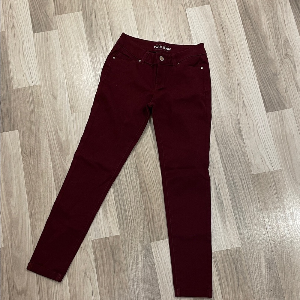 Wax Jean Burgundy Skinny Jeans